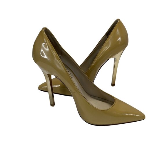 Michael Kors Yellow Patent Leather Pointed-Toe Stiletto Heels Size 8 - Picture 1 of 12